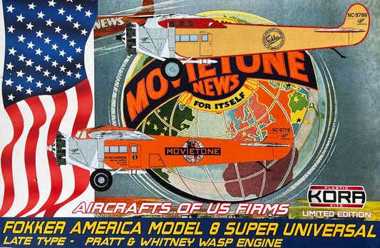 Kora KPK72192 1:72 Fokker America Model 8 Super Universal