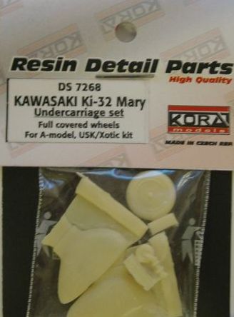 Kora KORS7268 1:72 Kawasaki Ki-32 Mary undercarriage set fully covered