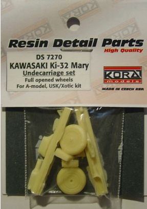 Kora KORS7270 1:72 Kawasaki Ki-32 Mary Undercarriage set fully opened