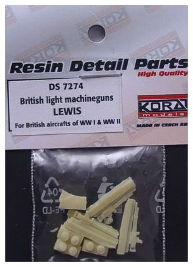 Kora KORS7274 1:72 British light machine guns Lewis WWI & WWII