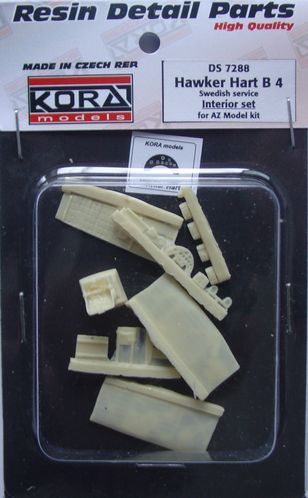 Kora KORS7288 1:72 Hawker Hart B4 Swedish Interior Set