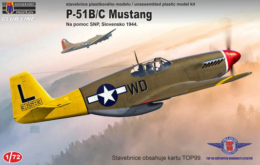 Kovozavody Prostejov KP-CL7209 1:72 North-American P-51B/P-51C 'Mustang SNP