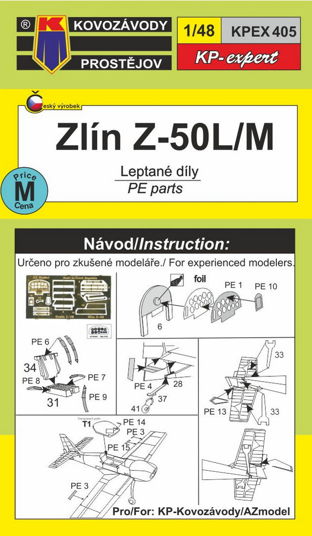 Kovozavody Prostejov KPEX4805 1:48 Zlin Z-50L/M p/e parts