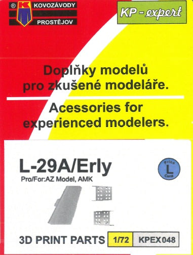 Kovozavody Prostejov KPEX7248 1:72 L-29A/Early series-3D parts