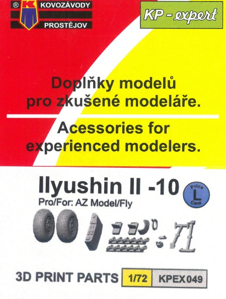 Kovozavody Prostejov KPEX7249 1:72 Ilyushin IL-10 3D parts