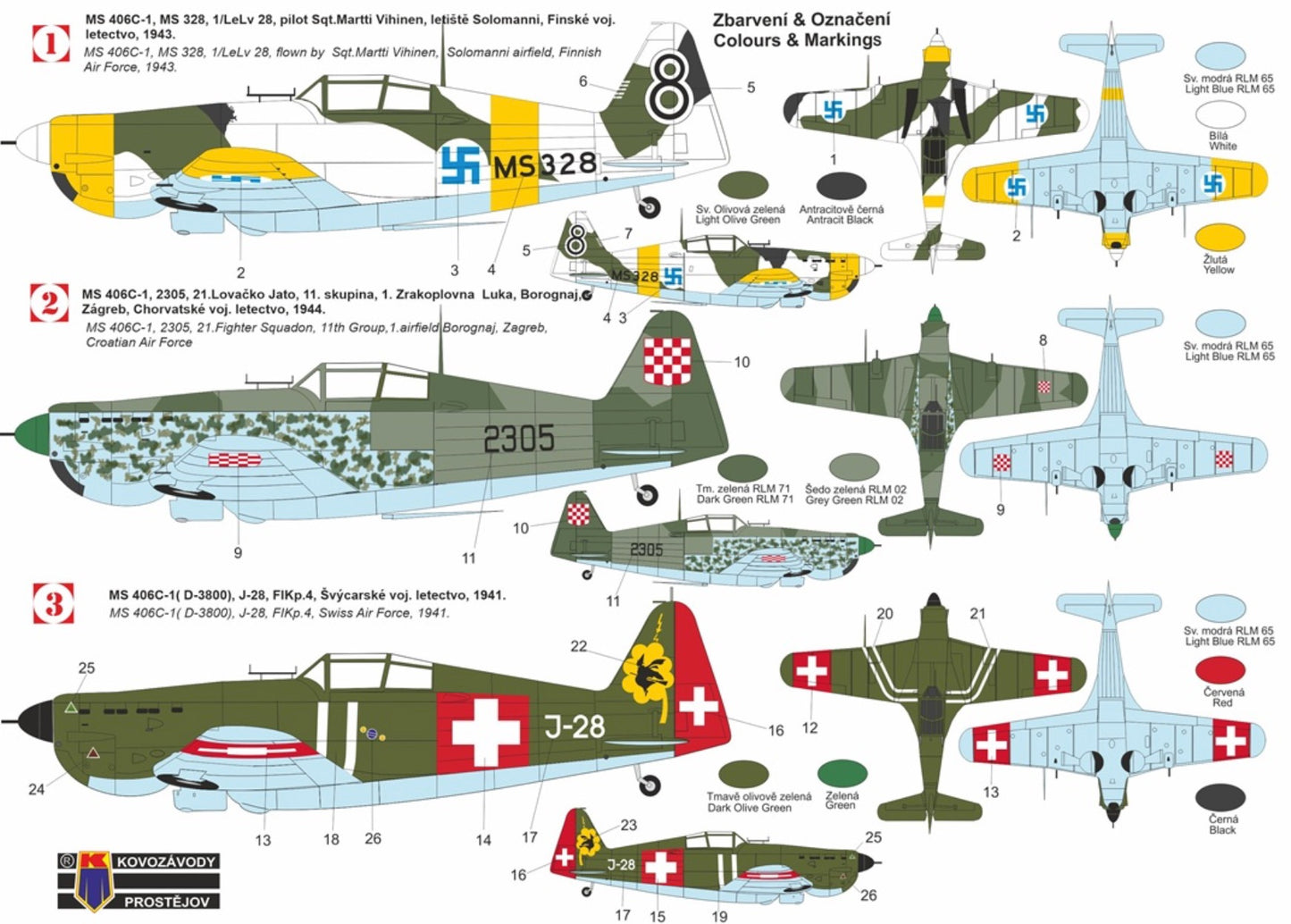 Kovozavody Prostejov KPH4803 1:48 Morane-Saulnier MS-406C-1 Other Users