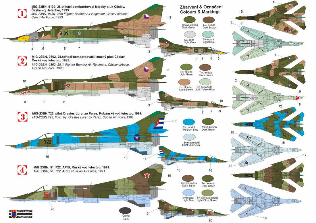 Kovozavody Prostejov KPH7216 1:72 Mikoyan MiG-23BN Hi-tech edition