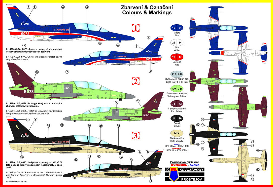 Kovozavody Prostejov KPM72113 1:72 Aero L-159B Alca