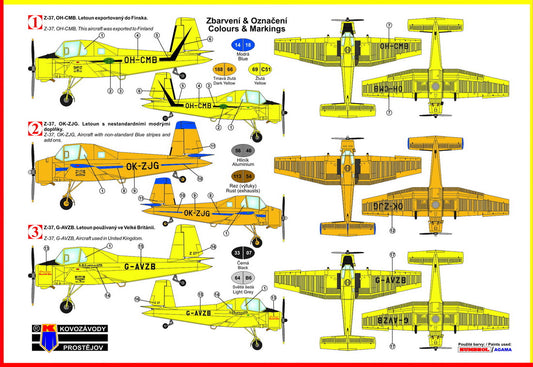 Kovozavody Prostejov KPM72120 1:72 LET Z-37 Humblebee UK/Finland/Czechoslovakia