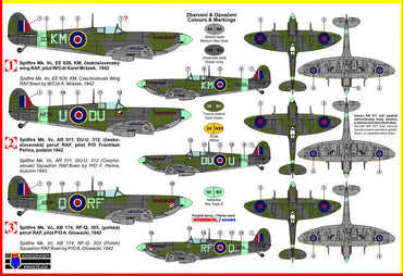 Kovozavody Prostejov KPM72124 1:72 Spitfire Mk.VC "Allied Fighter Aces"