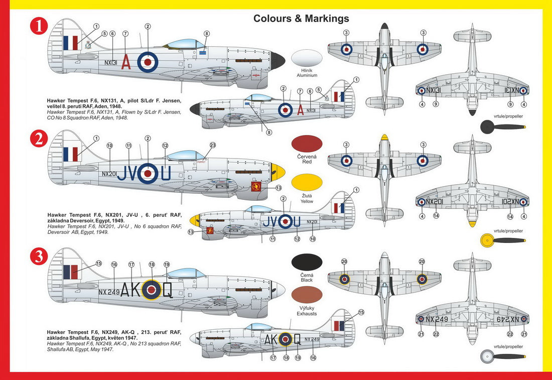 Kovozavody Prostejov KPM72224 1:72 Hawker Tempest F.6 'Silver wings'