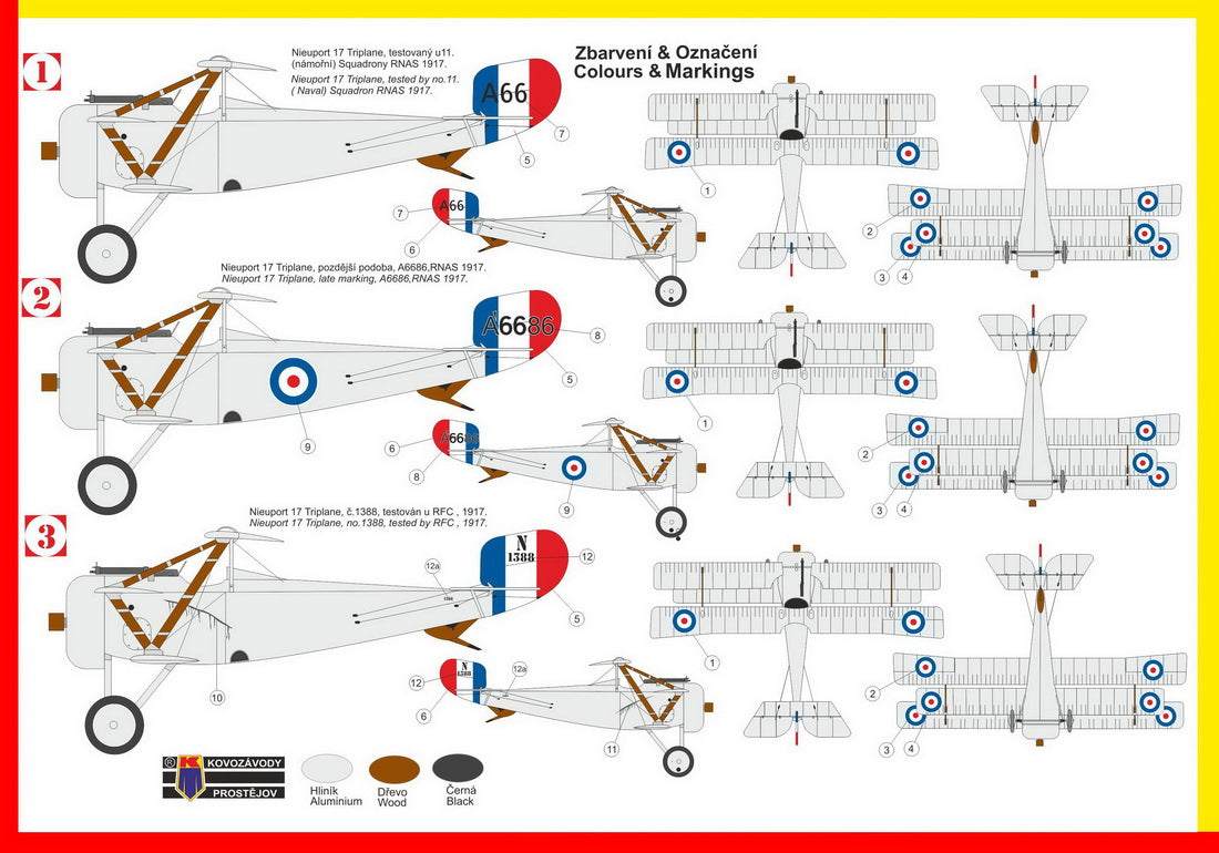 Kovozavody Prostejov KPM72255 1:72 Nieuport Triplane 'RFC/RNAS'