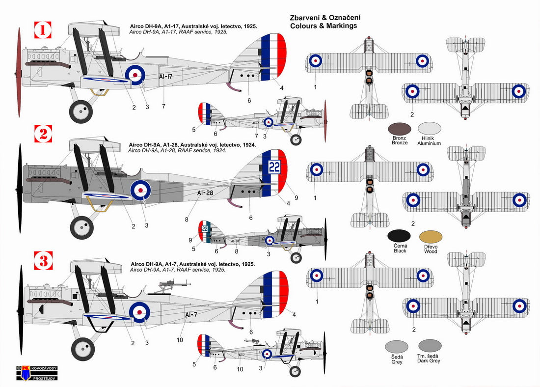 Kovozavody Prostejov KPM72316 1:72 Airco DH-9A 'In Australian Service'