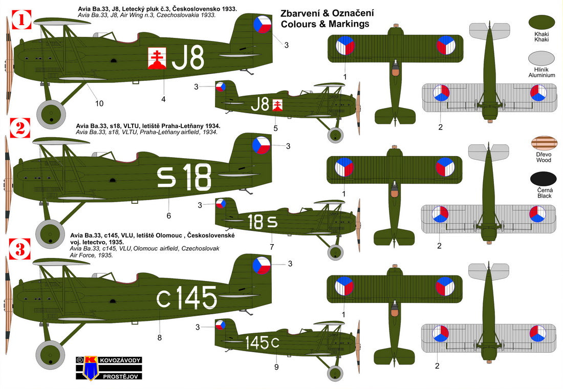 Kovozavody Prostejov KPM72365 1:72 Avia Ba.33 'The Thirty-Three'