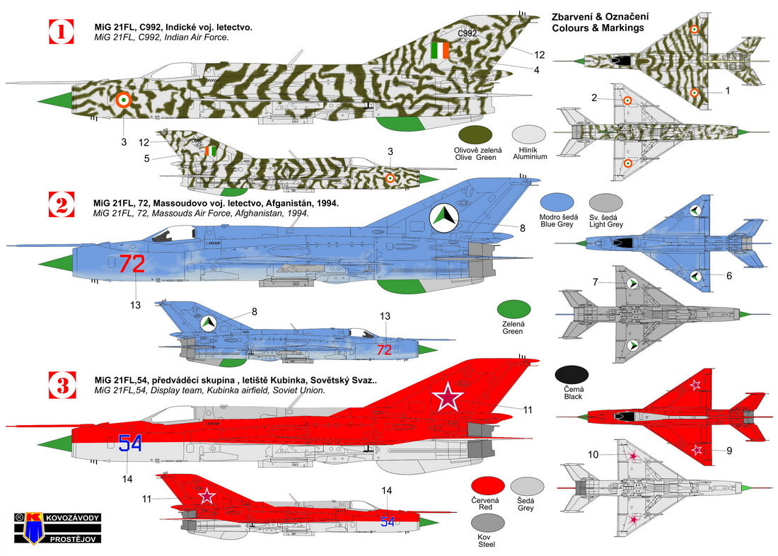 Kovozavody Prostejov KPM72367 1:72 Mikoyan MiG-21FL