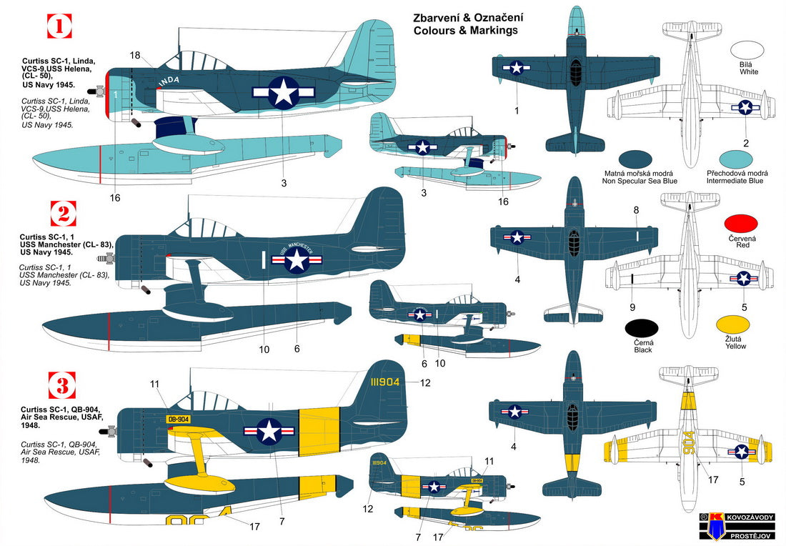 Kovozavody Prostejov KPM72375 1:72 Curtiss SC-1 Seahawk 'Floats'