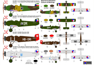 Kovozavody Prostejov KPM72415 1:72 Avia BH-11 'Boska' re-box, new decals