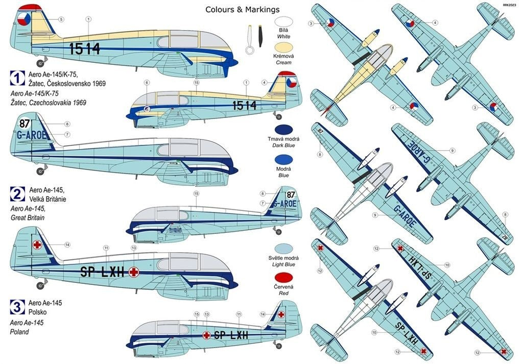 Kovozavody Prostejov KPM72434 1:72 Aero Ae-145 Special Markings