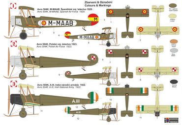 KP KPM72465 Avro 504K European Users Spain/Poland/Ireland 1:72