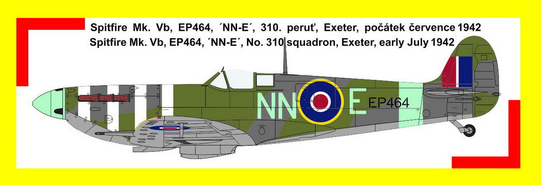 Kovozavody Prostejov KPM7258 1:72 Spitfire Mk.VB "Early" Czechoslovak Sq