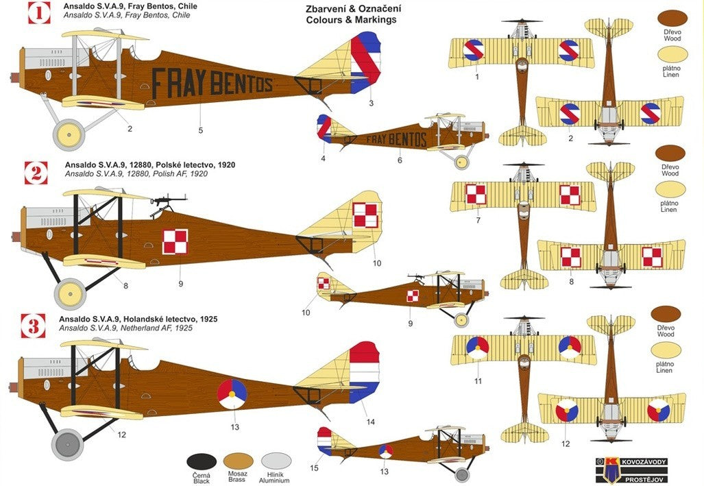 KP KPM72446 Ansaldo S.V.A.9 Other Services New Fuselage 1:72