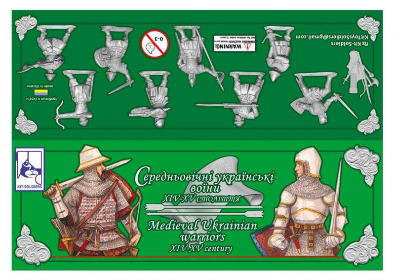 Kit-Soldiers KS32012 1:32 Medieval Ukrainian warriors, XIV-XV century