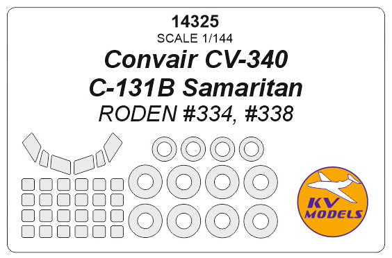 KV Models KV14325 Convair CV-340/C-131 Samaritan Masks 1:144