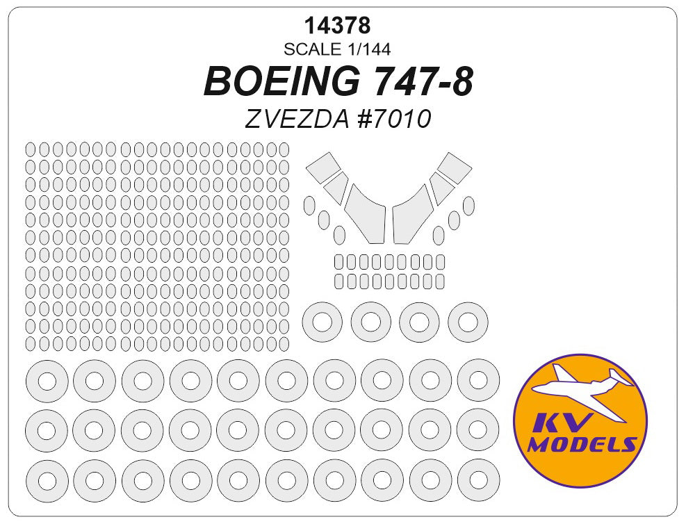 KV Models KV14378 1:144 Boeing 747-8 canopy frame paint mask