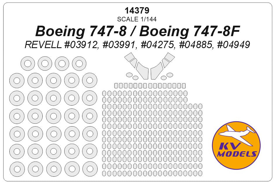 KV Models KV14379 1:144 Boeing 747-8 / Boeing 747-8F canopy frame paint mask