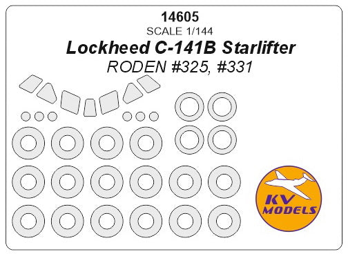 KV Models KV14605 Lockheed C-141B Starlifter Canopy & Wheel Masks 1:144