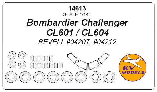 KV Models KV14613 Canadair CL-601/CL-604 Canopy & Wheel Masks 1:144