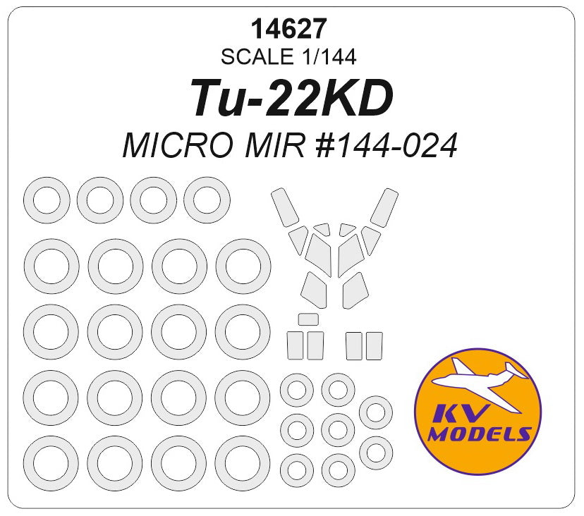 KV Models KV14627 1:144 Tupolev Tu-22KD + masks and wheels masks