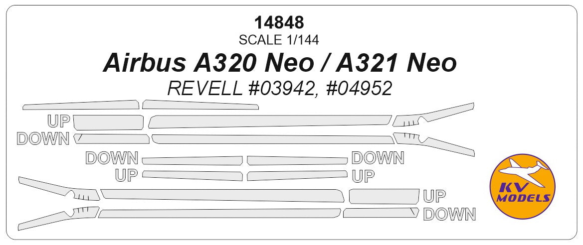 KV Models KV14848 1:144 Airbus A320 Neo, A321 Neo anti-ice system masks