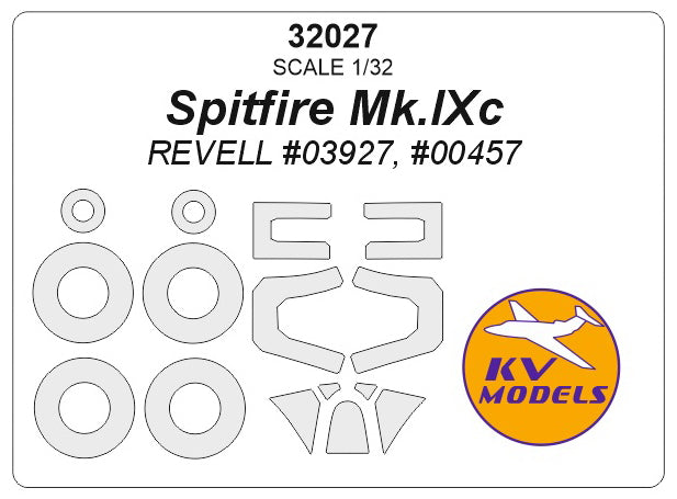 KV Models KV32027 1:32 Supermarine Spitfire Mk.Ixc + masks for wheels