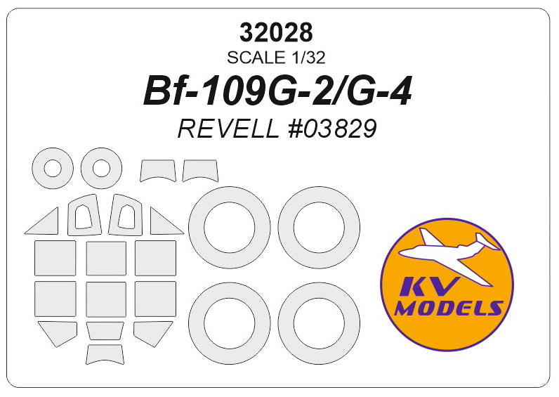 KV Models KV32028 1:32 Messerschmitt Bf-109G-2/G-4 + masks for wheels