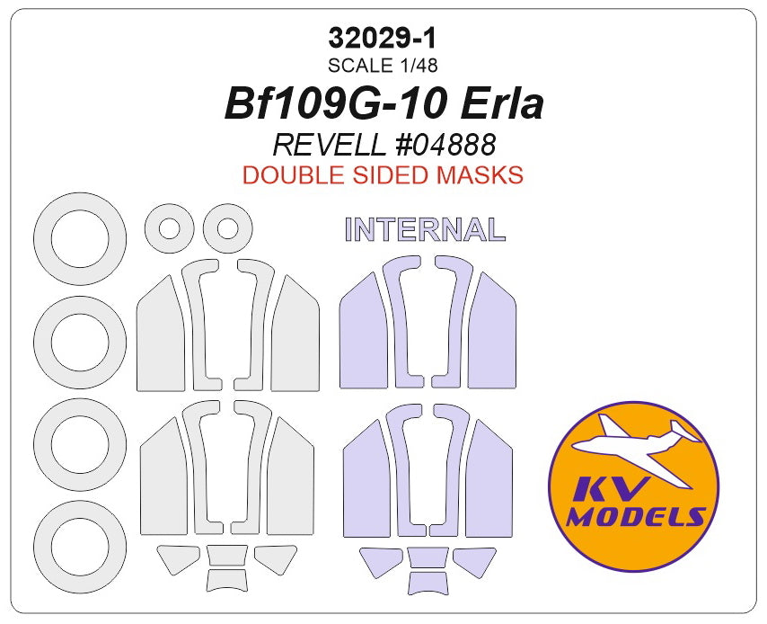 KV Models KV32029-1 1:32 Messerschmitt Bf-109G-10 Erla + masks for wheels