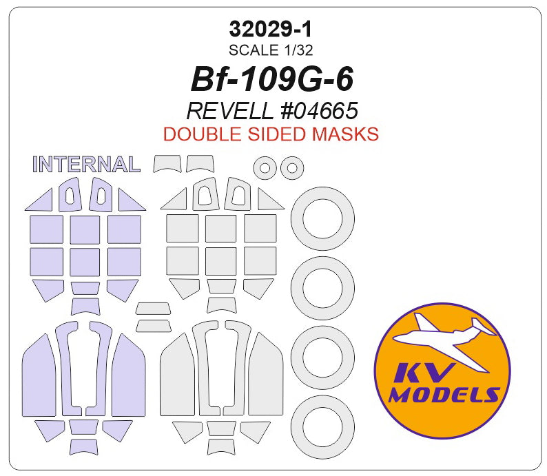 KV Models KV32030-1 1:32 Messerschmitt Bf-109G-6 + masks for wheels
