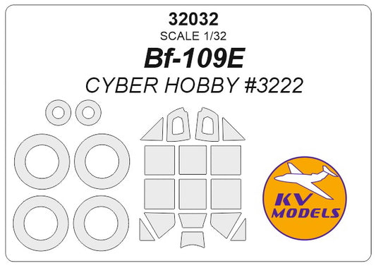 KV Models KV32032 1:32 Messerschmitt Bf-109E wheels and canopy frame paint masks