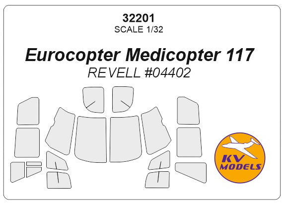 KV Models KV32201 1:32 Medicopter 117 masks