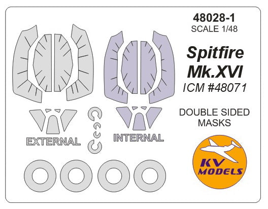 KV Models KV48028-1 1:48 Supermarine Spitfire Mk.XVI