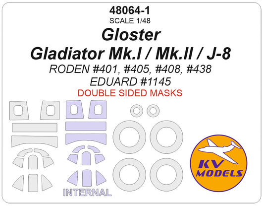 KV Models KV48064-1 1:48 Gloster Gladiator Mk.I / Mk.II / J-8