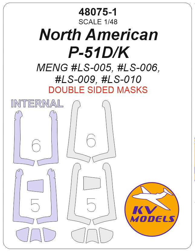 KV Models KV48075-1 1:48 North-American P-51D/K