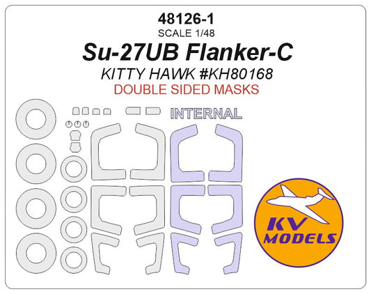 KV Models KV48126-1 1:48 Sukhoi Su-27UB Flanker-C wheels & canopy mask