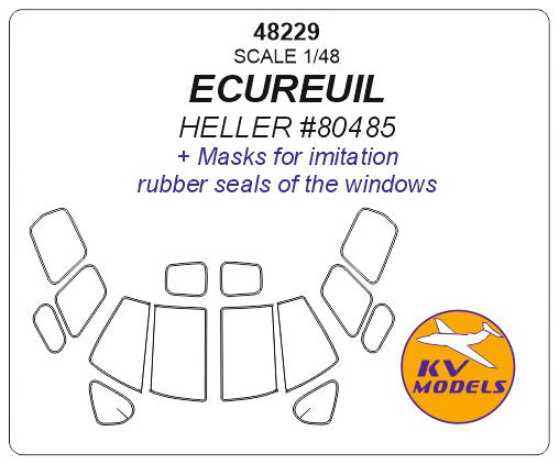 KV Models KV48229 1:48 Aerospatiale AS-350 Ecureuil