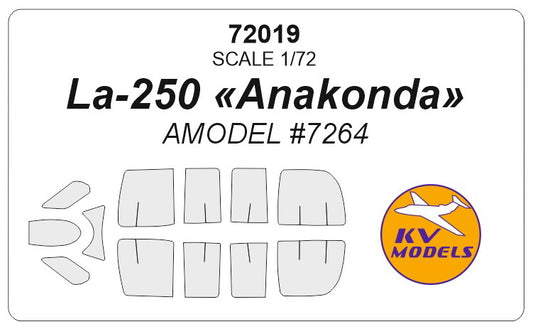 KV Models KV72019 Lavochkin La-250 Anakonda Canopy & Wheel Masks 1:72