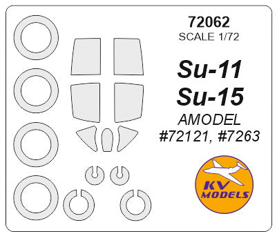 KV Models KV72062 1:72 Sukhoi Su-11 & Su-15 wheels & canopy frame paint masks