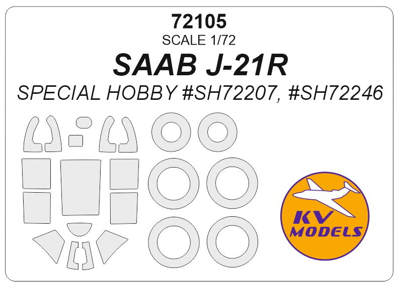 KV Models KV72105 1:72 Saab J-21R