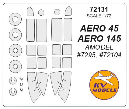 KV Models KV72131 1:72 Aero 45, Aero 145 wheels and canopy frame paint masks