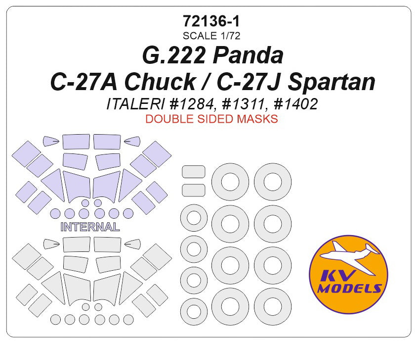 KV Models KV72136-1 1:72 Alenia G.222 Panda, C-27A Chuck, C-27J Spartan