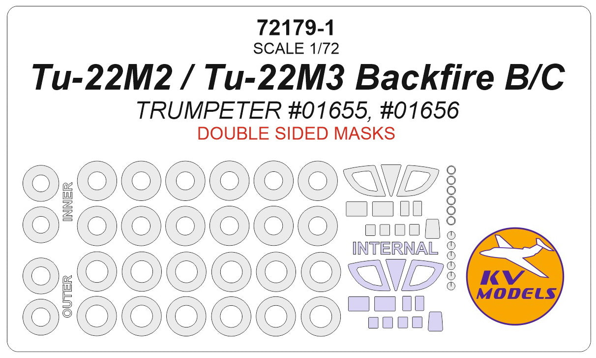 KV Models KV72179-1 1:72 Tupolev Tu-22M2 Backfire B / Tu-22M3 Backfire C